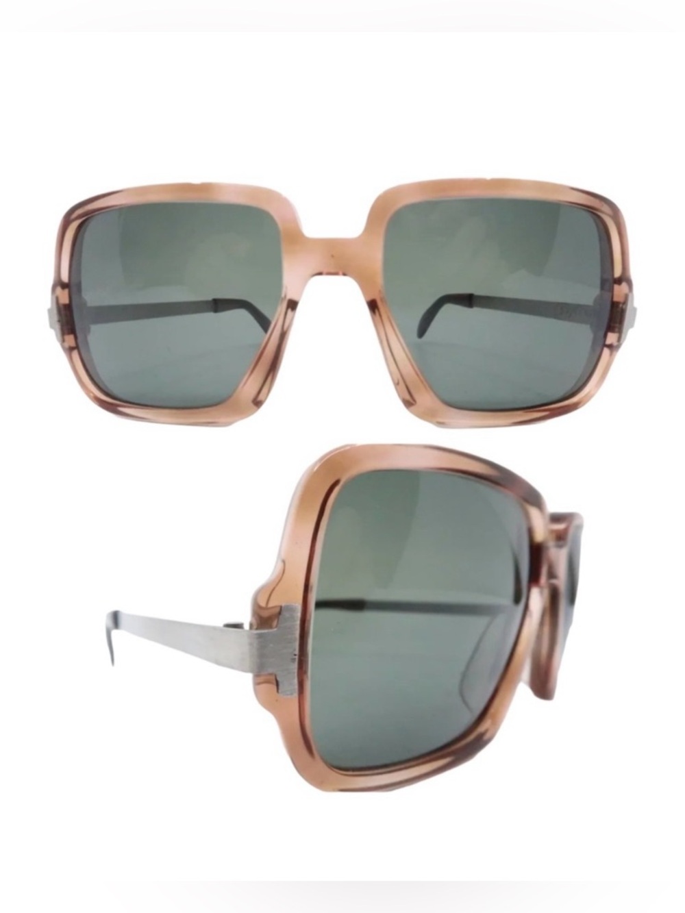 1970’s Neostyle Sunglasses, Brushed Metal Temples, Made in Germany, Unisex